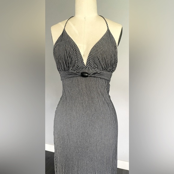 Guess Striped Halter Maxi Dress - Picture 4 of 5